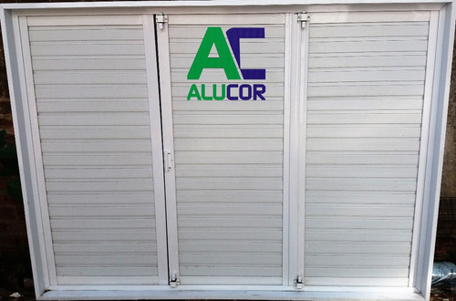 Postigon Aluminio Con Tablillas De Pvc 150 X 110