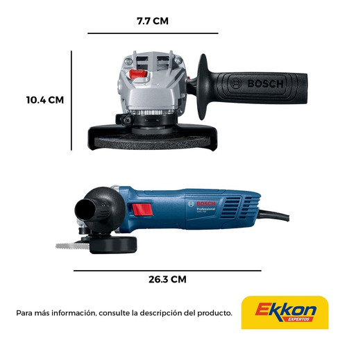 Imagen 3 de 9 de Amoladora Angular Bosch 115 Mm 710 W Gws 700