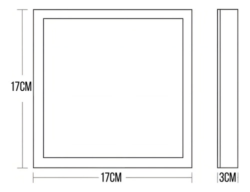 Suporte Sobrepor Para Painel Infinity 24w Quadrado 9340 Gaya