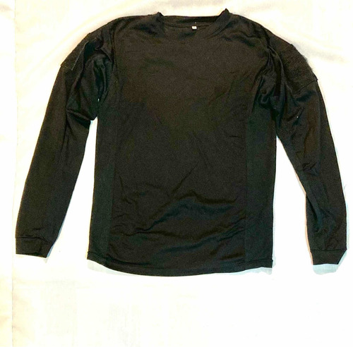 Camiseta De Combate Táctica (híbrido) Color Negro Talla M