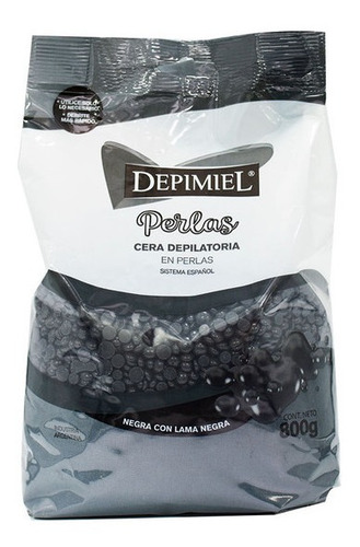 Imagen 1 de 2 de Cera En Perlas Depimiel Negra Bolsa X 800 Gr