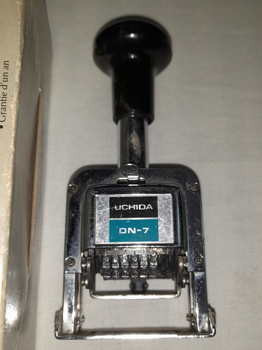Antiguo Sello Numerador Automático 6 Dígitos Uchida Dn7