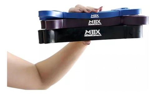 Kit Power Band 3 Intensidades Mbx Elásticos Power