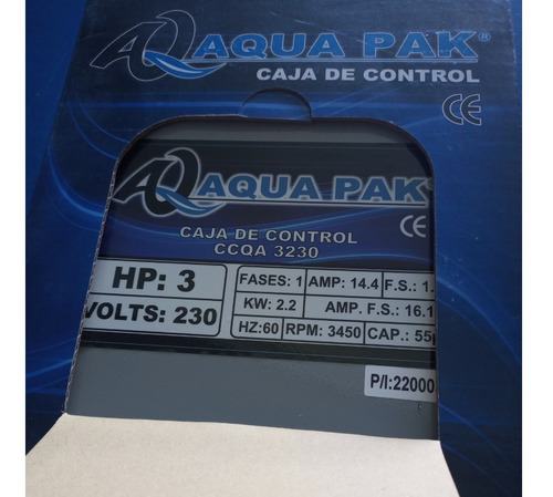 Bomba Sumergible Aqua Pak 3hp, 2 Pulgadas 1f, 230v M4x30-7