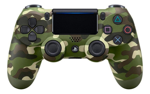 Sony Playstation 4 Slim Camuflado 500gb 1 Controle + 1 Jogo Fisico + 1 Quadro Decorativo Verde (Recondicionado)