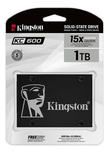 Disco Solido Ssd Kc600 1tb Kingston 6gb/s, 2.5