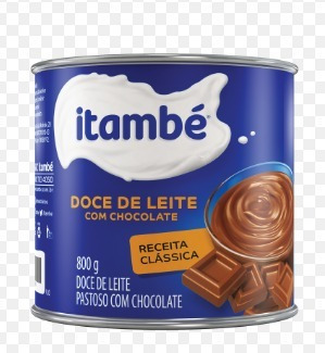 Doce De Leite Com Chocolate Itambé Lata 800g Kit C/6
