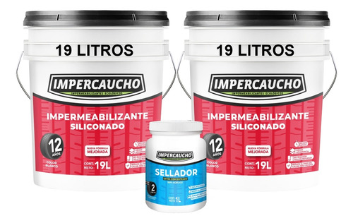 Impermeabilizante Impercaucho 2 Cubetas 19 + Sellador