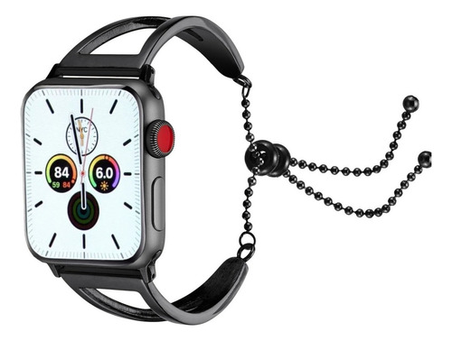 Correa Extensible Acero Inoxidable Para Apple Watch Serie 5 Color De La Correa 44mm Negro
