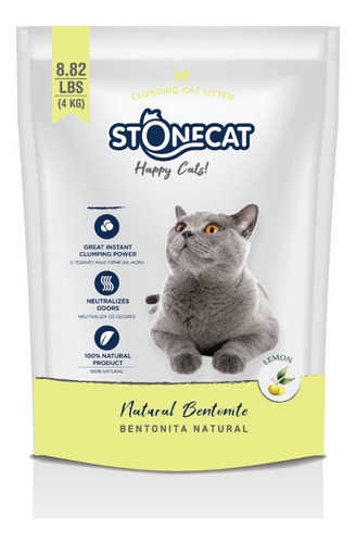 Piedras Aglutinantes Para Gatos Stonecat 4kg Limon Pack X6