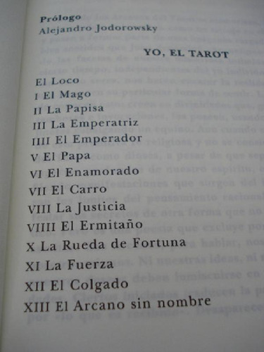 Libro - Yo, El Tarot, De Alejandro Jodorowsky. Editorial De