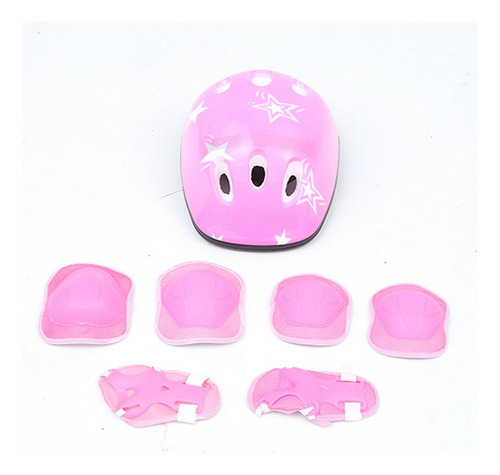 Juego De 7 Piezas De Cascos Para Niños, Rodilleras Y Coderas