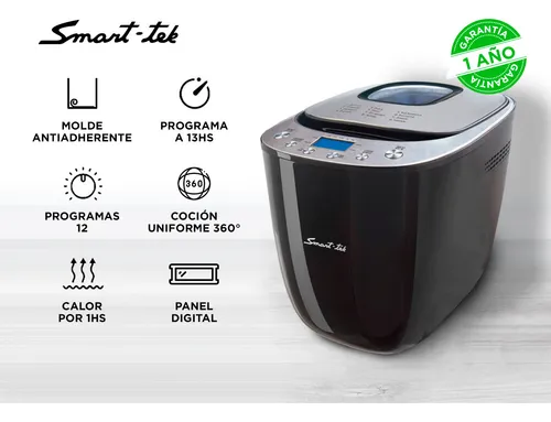Fabrica De Pan Smart Tek Bread Master 12 Programas Digital