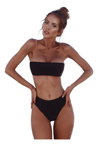 Traje De Baño Bandeau, Conjunto De Ropa De Playa, Traje De B