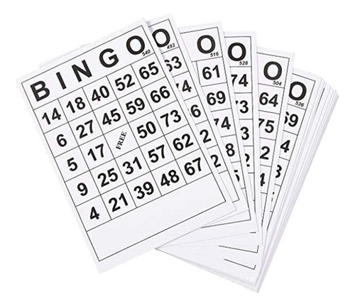 . Cartões De Bingo 1 Em 1 120 Folhas Descartáveis
