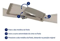 Comprar Kit 3 Cintos Lona Cadarço Com Fivela Americana E Pressão Cor Preto, Cinza e Marinho Tamanho 115