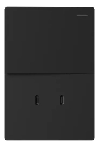 Llave/tecla Macroled 1 Teclon + 2 Usb-c Linea Milan Negro Corriente Nominal 10 A Voltaje Nominal 250v