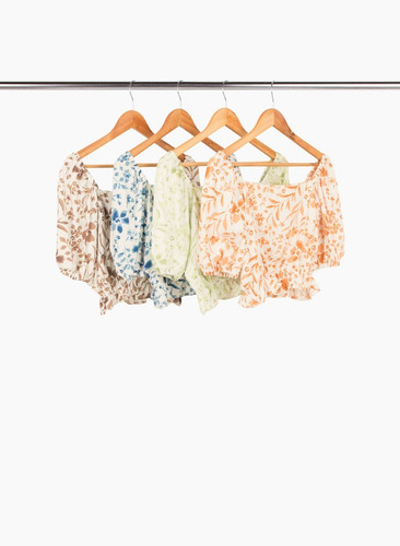 Imagen 4 de 4 de Blusa Nano, Lino Estampado Sienna #e4523