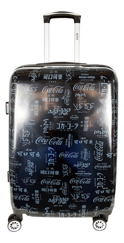Maleta Coca Cola® Rígida Mediana 24 Inch Expandible 8 Ruedas Color Negro