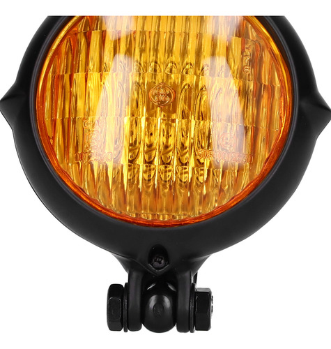 Faro Delantero De Moto Vintage Redondo Amarillo