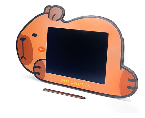 Pizarra Magica Infantil Lcd Tableta Escritura Led Capibara Marrón