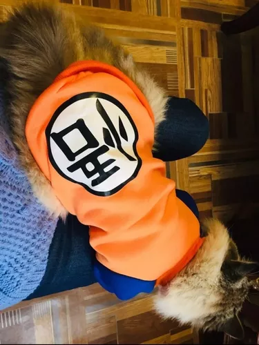 Sudadera Cosplay Para Mascotas Goku Dragon Ball Perros Gatos