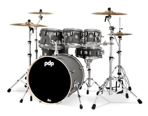 Pdp By Dw Concept Shellset Maple Drums Satin Pewter 