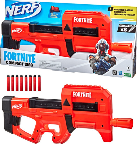 Nerf Fortnite - Bláster Motorizado Compacto Smg Diseño F4106