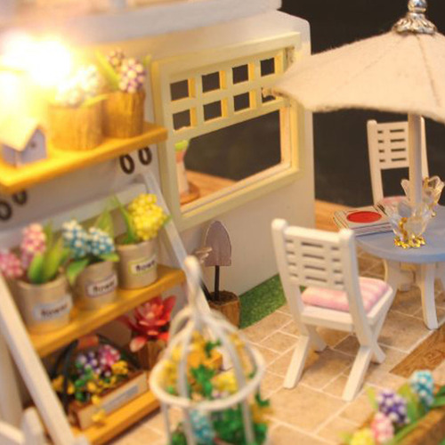 Kit De Casa De Muñecas Diy: Casa En Miniatura Con Muebles Y