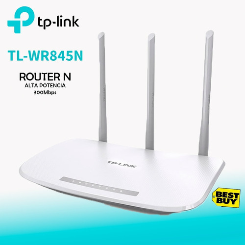 Router Wireless Tl-wr845n 3 Antenas + 5 Dbi N300 