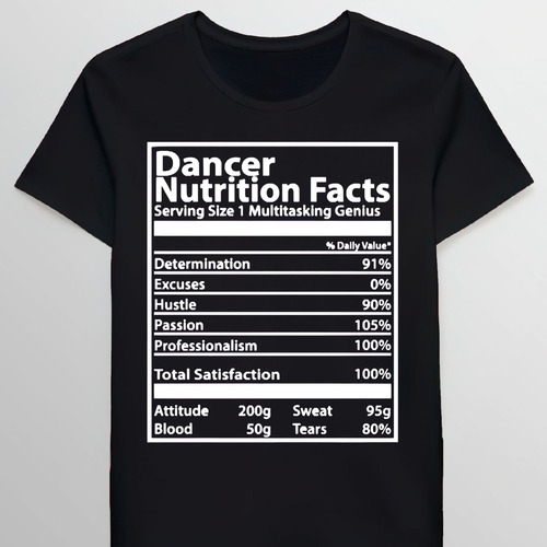 Remera Dancer Nutrition Facts 78441104