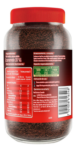 Café Instantáneo Clásico Nescafé Dolca Frasco 170 G