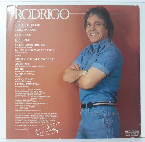 Lp - Rodrigo 1984 - Disco De Vinil (Usado)