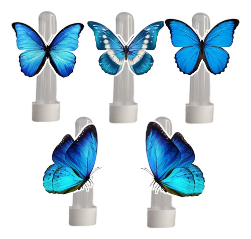10 Tubetes Personalizados Do Tema Borboleta Azul