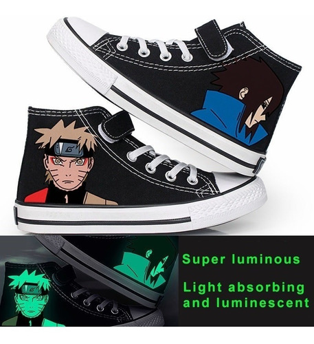 Zapatos De Lona Luminosos De Naruto Zapatos De Skate Hokage