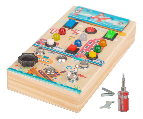 Tablero De Actividades Con Panel De Control De Madera Para