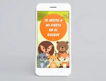 Comprar Invitación Animada Digital Personalizada Animales Del Bosque