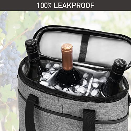 Porta Botellas De Vino 3 Botellas, Bolsa Enfriadora De ...