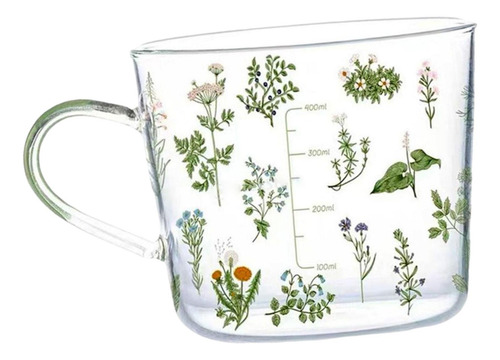 Tazas De Cristal Impresas Claras Con La Taza De Café De Los