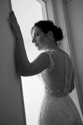 Vestido De Novia Blanco Estilo Trompeta Con Encaje Kayarall