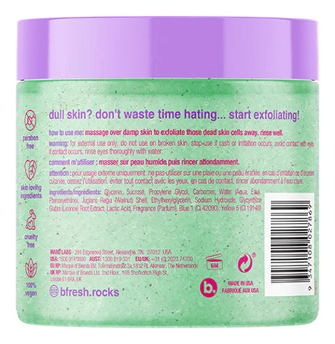 Exfoliante Corporal B.fresh Con Ácido Láctico Aroma A Melón Melón
