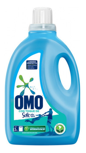 Imagen 2 de 2 de Omo Detergente Líquido Soft Aloe Vera 3ltt
