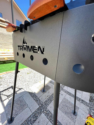 Imagen 2 de 10 de Parrilla Para Asados A Carbón Premium Tromen Duomo Oval