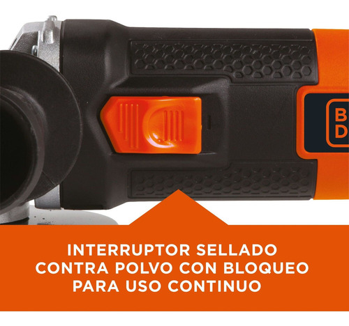 Amoladora Angular 115mm 820w Black Decker G720n Black + Decker G720n-ar Color Naranja