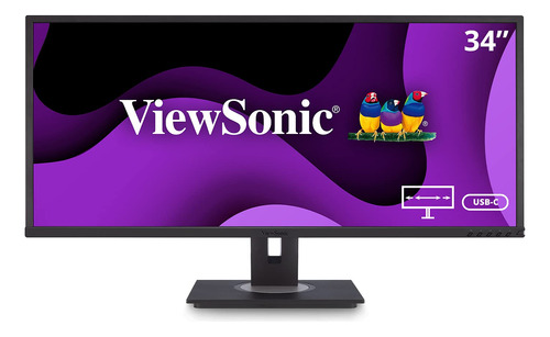 Viewsonic Vg Monitor Ultraancho Wqhd P De 34 Pulgadas 21:9 .