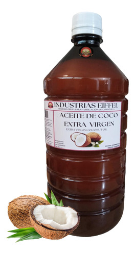 Aceite De Coco Extra Virgen - 1 Litro Materia Prima 