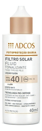 Filtro Solara Tonalizante Fps 40 Fluid Nude 40ml
