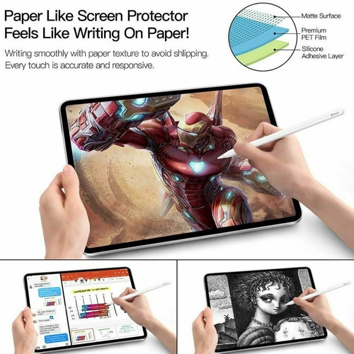 Mica Film iPad Pro 12.9 2021 Mate Anti Huellas No Vidrio