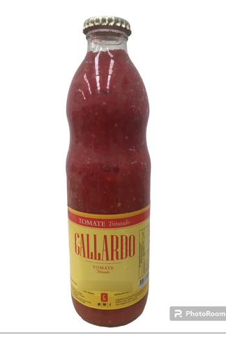 Tomate Triturado Gallardo Natural 100% -botella X 950 Grs.