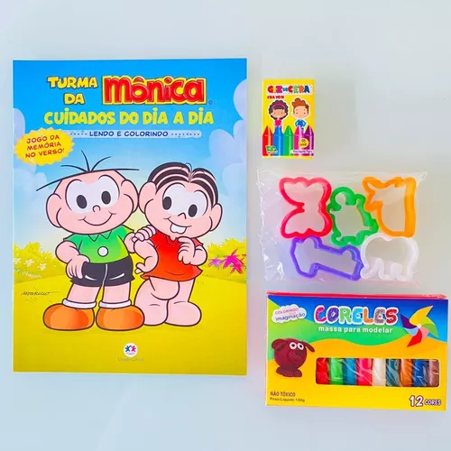 Jogo da memoria colorir turma da monica